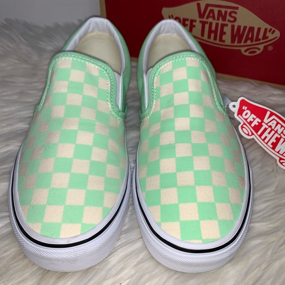 green ash checkerboard vans